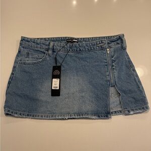 Fashion Nova Denim Mini Skirt with Zipper